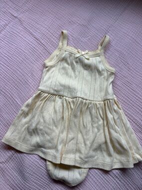 Old Navy butter yellow  Knit Tank Dress for baby girl  6-12 months
